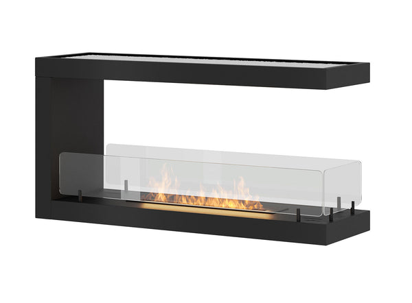 Cheminée Bioéthanol Encastrable 100x50 cm avec Vitre Intérieure u 1000 V1 Noir acquista