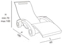 Lettino Chaise Longue Galleggiante da Esterno Giardino Arkema Serendipity Grigio Antracite
