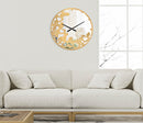 Orologio Oro Heart Ø55x4 cm in Ferro Specchio e MDF Oro