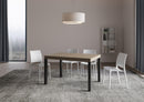  Tavolo Allungabile 120-204x80x77 cm Everyday Tortora Telaio Antracite