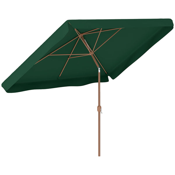 online Ombrellone da Giardino 300x200x235H cm Inclinabile e Anti UV 50+ Verde
