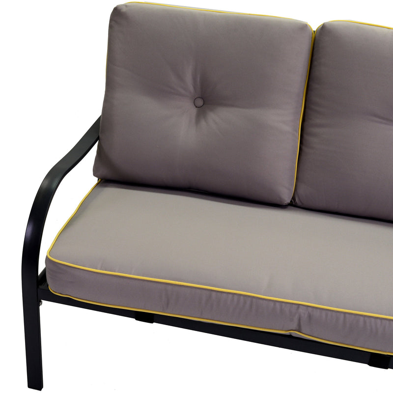 Set Salotto da Giardino in Metallo Taranto Antracite