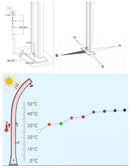 Doccia Solare da Esterno Giardino 20L Miscelatore e Lavapiedi Arkema Happy One Grigio Antracite