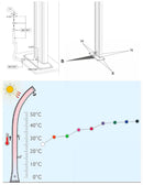Doccia Solare da Esterno Giardino 20L Miscelatore Arkema Happy One Viola