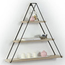 Mensola triangolare Moset 3 ripiani rovere 