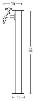 Fontana da Giardino con Rubinetto Belfer 42/RE Tortora