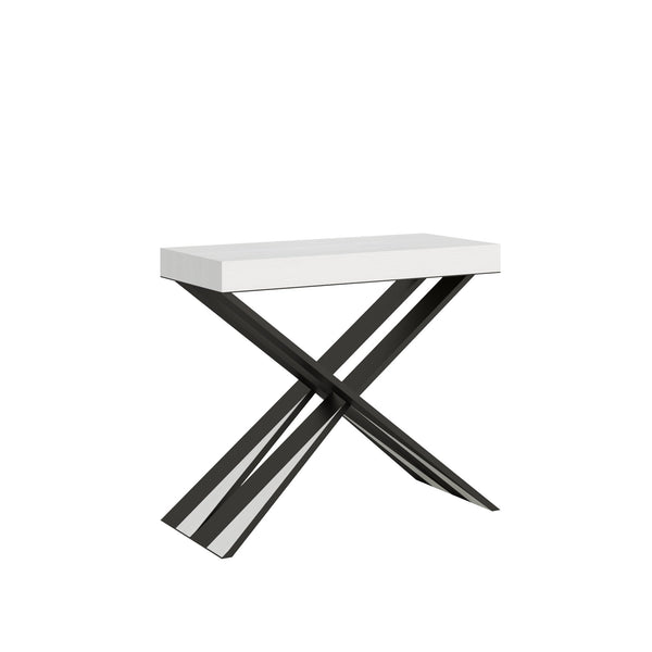 Console Extensible 90-300x40x77 cm en Mélamine Blanc acquista