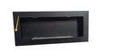 Camino a Bioetanolo da Parete 90x12x40 cm in Acciaio Inox Nero Seconda Scelta
