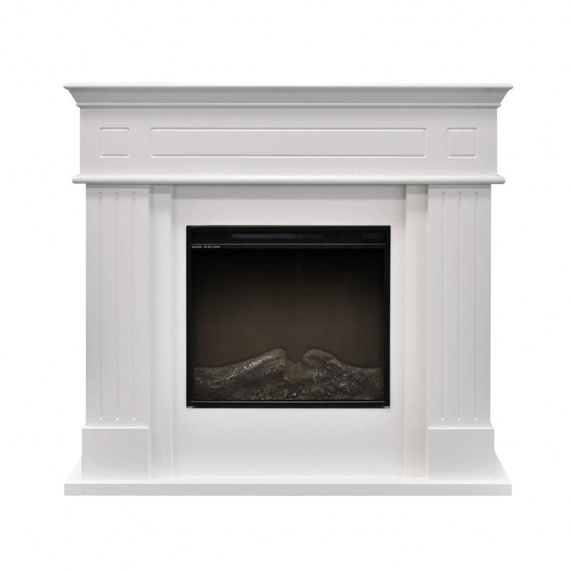 Camino Elettrico da Pavimento Effetto Fiamma 1500W Dalya Bianco