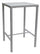 Table haute de jardin 70x70xH110 cm en métal utilitaire blanc