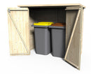Casetta Box da Giardino per Bici e Secchi Differenziata 1,93x0,98m Senza Pavimento in Legno Abete 12mm Bike Box