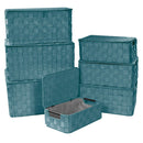 Set 7 Scatole in poliestere verde acqua rettangolare 