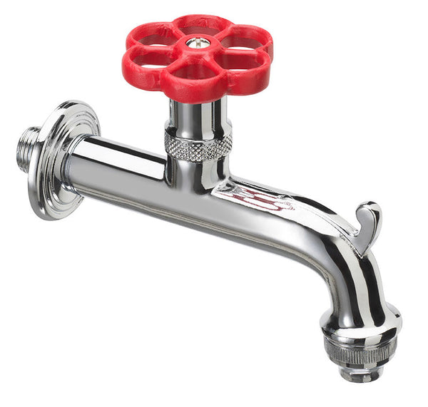 Robinet pour Fontaine de Jardin en Laiton Chromé avec Anneau Coloré Belfer RUB/018 Rouge sconto