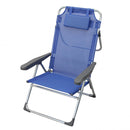 Spiaggina Bibione Alta con Cuscino 67x65x99 h cm in Textilene Azzurro