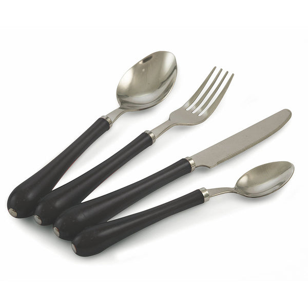 Villa d'Este Goccia Nero Service de couverts 24 pièces en acier inoxydable sconto