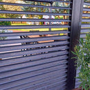 Pergola da Giardino 3,6x3 m in Alluminio con Doghe Orientabili su Tetto e 2 Pareti Grigio Antracite 