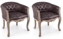 Set 2 Poltrone 60x60x70h cm Diva Dark 