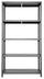 Ettore Étagère en métal gris 5 étagères 100x40x187 cm