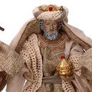 Natività tessuto set 9pz beige cm xh30,5