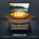 Telo per Proiettore 84" Formato 4:3 Angolo di 160° e Montaggio a Soffitto o Parete Nero      