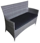 Panchina da Giardino 2 Posti in Wicker Vorghini Ravenna Grigia