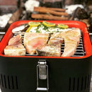 Barbecue Portatile a Carbone Carbonella 42,5x34,7x 23 cm in Metallo Cube Khaki
