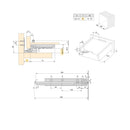 Guide Cassetto con Estrazione Soft 290 mm in Acciaio Emuca Bianco