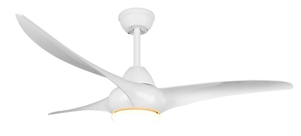 acquista Ventilatore da Soffitto con 3 Pale e Lampada LED SMD Ø145 cm 3 Velocità Bianco Opaco