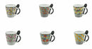 Set 6 Tazzine da Caffè Ø6x6,5 cm in Gres Villa d'Este Home Tivoli Carribbean Queen