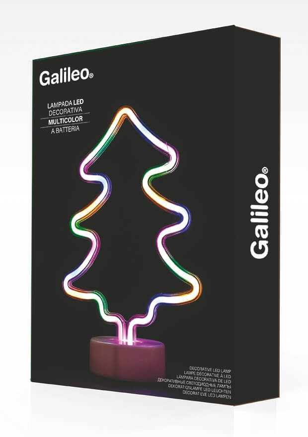 Albero di Natale Luminoso Neon a Led H29,5 cm Soriani Multicolor
