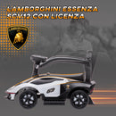Macchinina per Bambini 2 in 1 con Maniglione e Barriera di Sicurezza 86,5x40x89,5 cm in PP e Metallo Bianco e Nero      