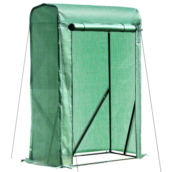 online Serre de Jardin avec Porte Enroulable 100x50x150 cm en Acier et PE Vert