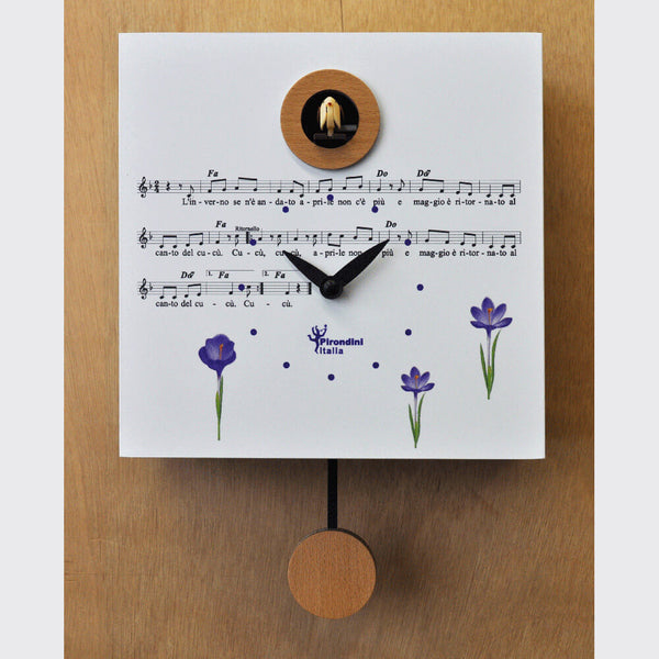 prezzo Horloge Coucou Murale 20,5X20,5X10Cm Pirondini Italia Primavera Blanc