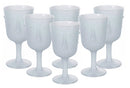 Set 6 Calici Vino Vis à Vis in Vetro VdE Tivoli 1996 Bianco