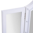 Specchio da Trucco Ripiegabile Retroilluminato con 16 LED Bianco 73x53.5x4.5 cm 