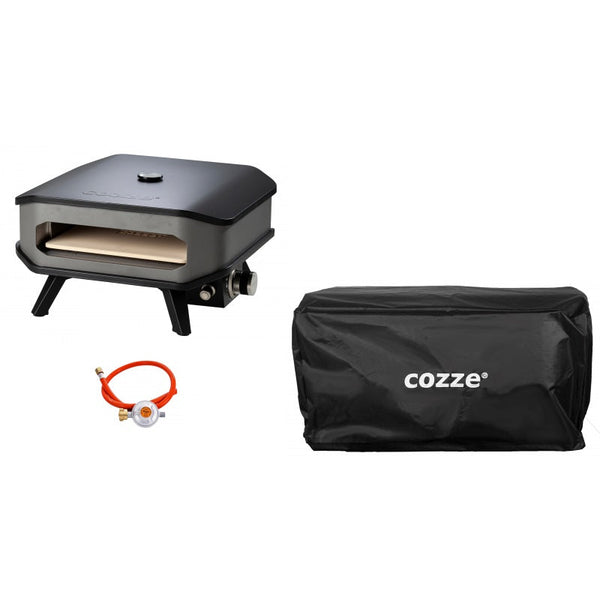 acquista Forno per Pizza a Gas 13' Fino a 450° 34x34 cm con Pietra Refrattaria e Copertura