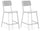 Set 2 Sgabelli 51x51,5xH97 cm in Legno e Metallo Woody Bianco