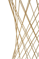 Tavolino Tower New 50x100x50 cm in Ferro e MDF Oro