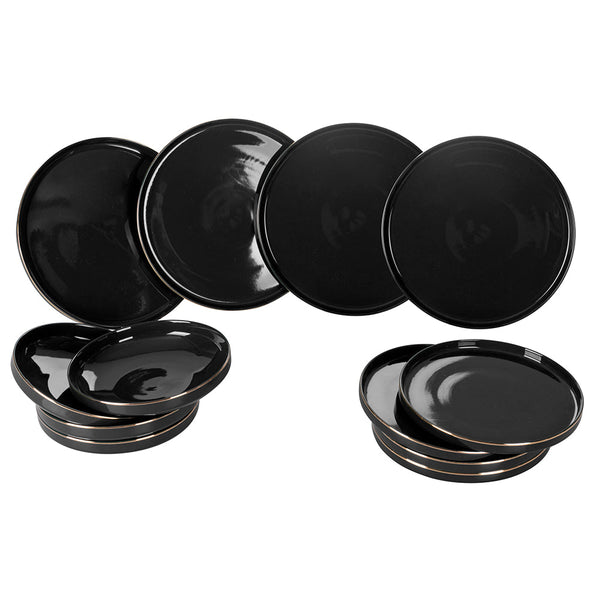Service de table 12 pièces en New Bon China VdE Tivoli 1996 Luxury Black sconto