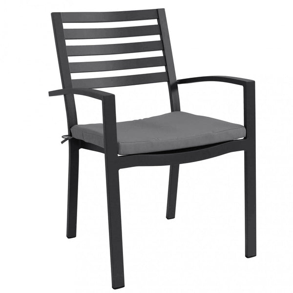 Fauteuil Formentera avec coussin 46x62x84 h cm en aluminium anthracite prezzo