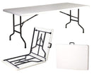 Tavolo Rettangolare Pieghevole da Catering 183x76x74 cm in Polietilene Vorghini Bianco