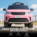 Macchina Elettrica per Bambini Licenza Ufficiale Land Rover Discovery 12V con Telecomando Rosa  