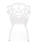 Set 2 Sedie da Giardino 57,5x58x87,5h cm con Braccioli Victoria Bianco