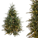 Albero di Natale Artificiale H200 cm Abete Gran Sasso 2703 Tips 400 Led Verde