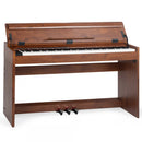 Pianoforte Elettrico 88 Tasti Pesati con Meccanica a Martelletto 3 Pedali 680 Timbri e 80 Demo Marrone      