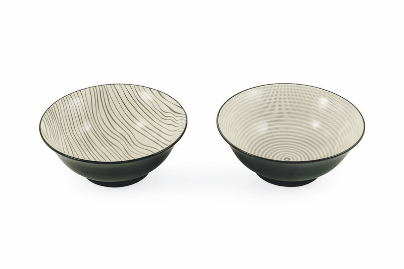 Insalatiera Ø21x8,5 cm in Gres Villa d'Este Home Tivoli Confusion Spirale o Righe