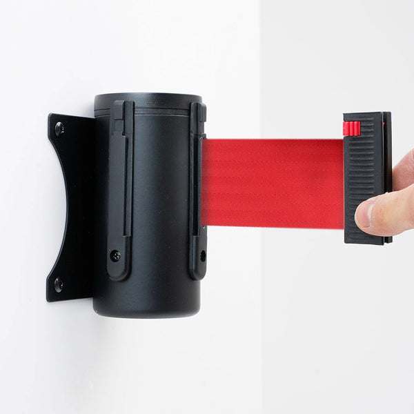 sconto Tendinastro da Parete 3 m con Clip di Chiusura Nastro Rosso