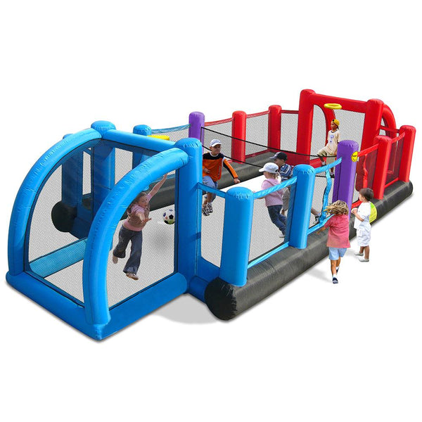 Campetto Basket Football Soccer Carrousel Gonflable avec Pompe Incluse Happy Hop online