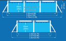 Piscina Fuori Terra Rettangolare 300x207x70cm Jilong Grigia