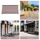 Tenda da Sole a Caduta 180×70 cm in Alluminio e Poliestere Marrone